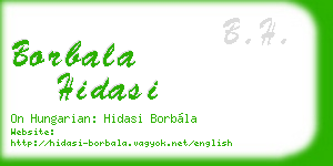 borbala hidasi business card
